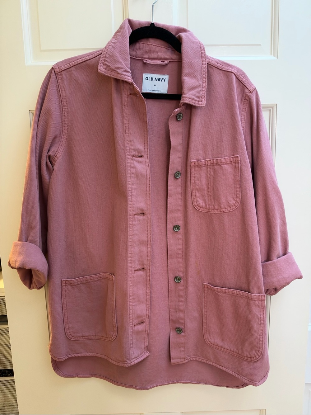 Old Navy Dusty Rose Oversized Jacket Size XS